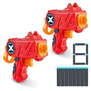 X-SHOT DOBLE MICRO BLASTER LANZA 18MTS X2 PISTOLA COD 01160 ROJA 5764 - Imagen 4