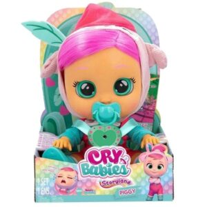 MUÑECAS CRY BABIES STORY LAND CON PELO REAL VR1 99534 PIGGY