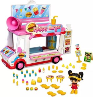 PINYPON CAMIONETA HAPPY BURGER RESTAURANTE CON FIGURA Y ACCESORIOS COD 17210 - Imagen 4