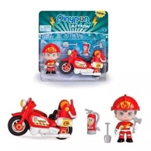 PINYPON ACTION FIGURA BOMBERO CON MOTO Y ACCESORIOS COD 15636 - Imagen 3