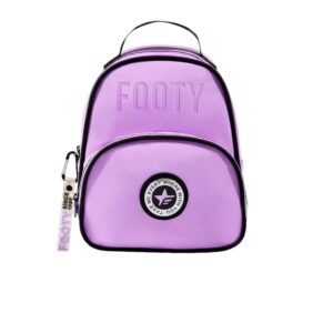 MOCHILA FOOTY N 12 SIMIL CUERO CON COMPARTIMIENTO VR3 4002 LILA - Imagen 2