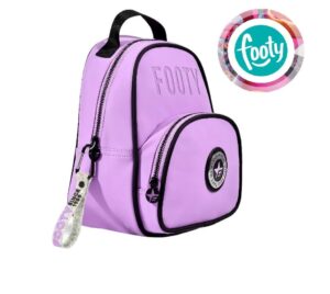 MOCHILA FOOTY N 12 SIMIL CUERO CON COMPARTIMIENTO VR3 4002 LILA - Imagen 4