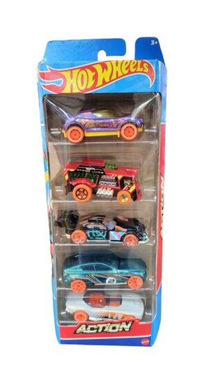 AUTOS HOT WHEELS PACK X 5 ORIGINAL MATTEL VR9 1806 PACK ACTION - Imagen 2