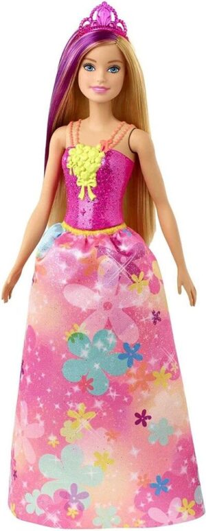 MUÑECA BARBIE DREAMTOPIA PRINCESA ORIGINAL VR1 GJK12 RUBIA CON REMERA ROSA - Imagen 2