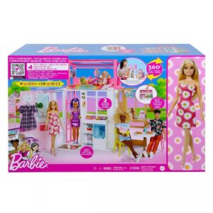 CASA DE  BARBIE CON UNA MUÑECA ORIGINAL COD HCD48