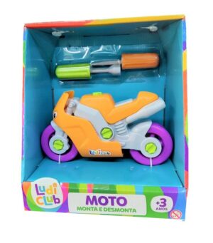 MOTO PARA ARMAR Y DESARMAR VR2 IKUSUAL59 NARANJA Y GRIS