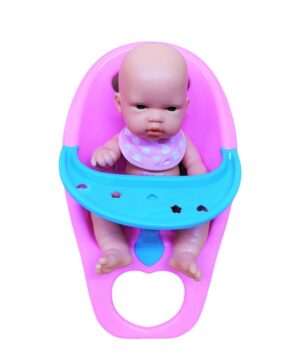 CARINITO BEBOTE C/ SILLITA DE COMER VR2 0867 BABERO CON LUNARES BLANCOS