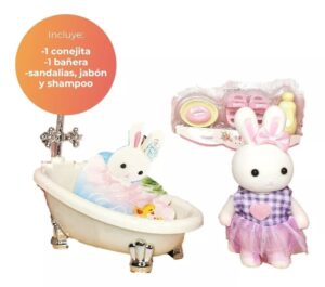 PLAYSET CONEJITO BAÑERA Y ACCESORIOS VR2 6621-4 VESTIDO VIOLETA - Imagen 6