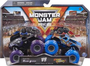 MONSTER JAM PACK X2 AUTOS ESCALA 1:64 MODELOS VR6 58702 MOHAWK WARRIOR VS STONE CRUSHER