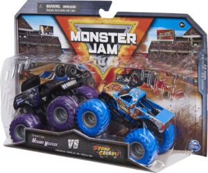 MONSTER JAM PACK X2 AUTOS ESCALA 1:64 MODELOS VR6 58702 MOHAWK WARRIOR VS STONE CRUSHER - Imagen 5