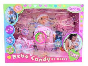 CARINITO BEBE CANDY LLORA DE VERDAD C/BOLSO Y PANAL VR1 0798 MODELO ROSA