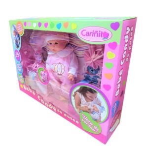 CARINITO BEBE CANDY LLORA DE VERDAD C/BOLSO Y PANAL VR1 0798 MODELO ROSA - Imagen 5