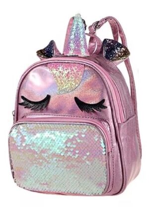MOCHILA TRENDY JARDIN BRILLO UNICORNIO CUERO ECOLOGICO VR1 51324 ROSA