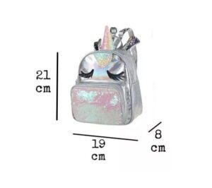 MOCHILA TRENDY JARDIN BRILLO UNICORNIO CUERO ECOLOGICO VR1 51324 ROSA - Imagen 3
