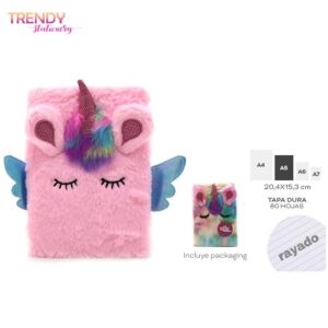 CUADERNO ANOTADOR PELUCHE STATIONERY TRENDY VR1 15454 ROSA - Imagen 4