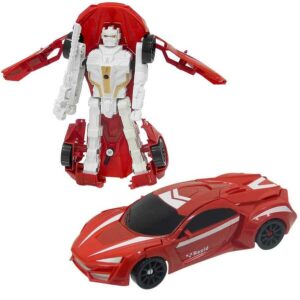 ROBOT TRANSFORMERS EN VEHICULOS VR4 FD2SD126 AUTO ROJO