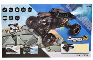 CAMIONETA TODOTERRENO R/C CON LUZ LARGA HUMO VR2 225733 NEGRO Y NARANJA - Imagen 9