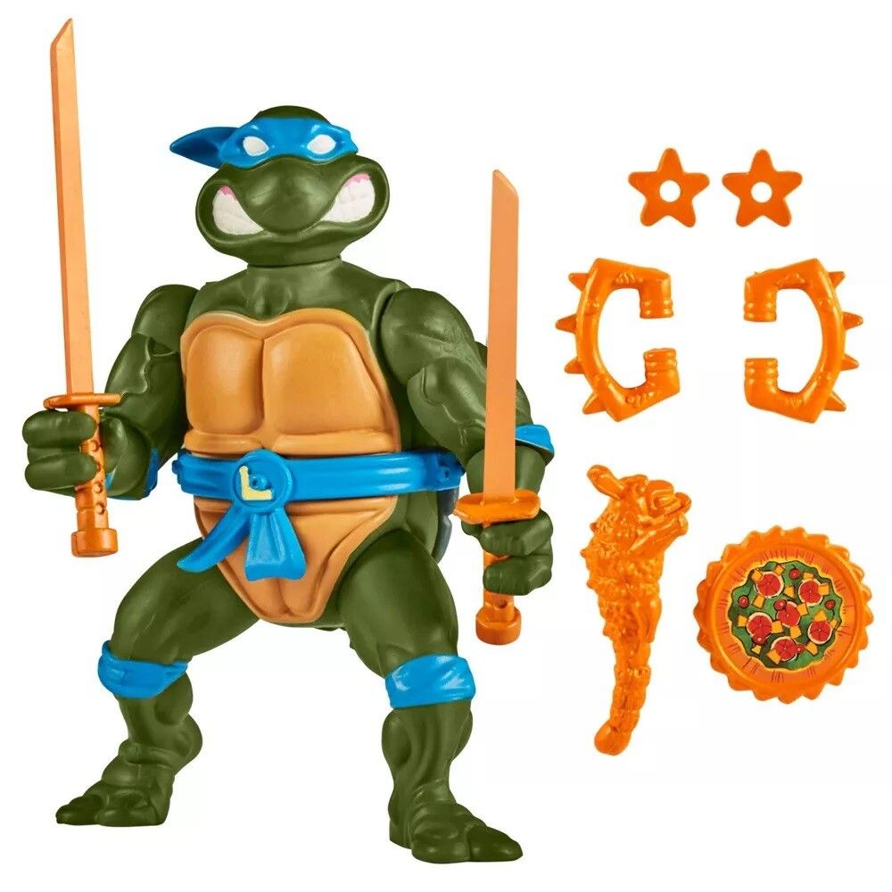 TORTUGAS NINJAS FIGURA X2 CON ARMAS Y ACCS VR1 81140 LEONARDO Y