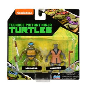 TORTUGAS NINJAS FIGURA X2 CON ARMAS Y ACCS VR1 81140 LEONARDO Y SPLINTER