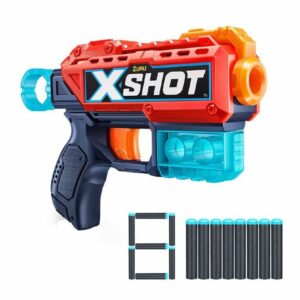 X-SHOT KICKBACK EXCEL RECOIL LANZA 20MTS 8 DARDOS VR2 01163 ROJA Y AZUL - 5760 - Imagen 3