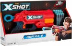 PISTOLA X-SHOT EXCEL REFLEX 6 TIRA 20MTS 8 DARDOS VR2 36116 ROJA - 5765