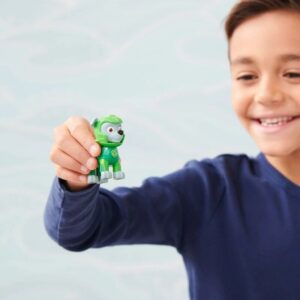 PAW PATROL AQUA PUPS FIGURA C/ MECANISMO Y ANIMAL MARINO VR6 17706A ROCKY - Imagen 5
