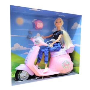 MUÑECA TINY Y SU MOTO CON CASCO VR1 53903 REMERA NEGRA - Imagen 5