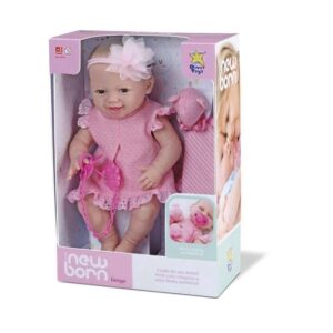 BEBOTA RECIEN NACIDA NEW BORN C/ VESTIDO CHUPETE Y MANTA COD IKDIV078