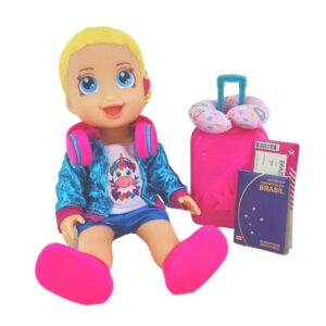 MUÑECA MENINA MY LITTLE VAMOS A VIAJAR CON ACCESORIOS COD IKDIV091 - Imagen 4