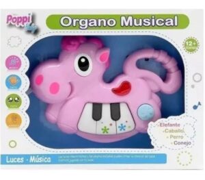 MINI ORGANO POPPI ANIMALITOS C/ LUZ Y SONIDO VR1 MIX3636D CABALLO
