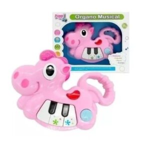 MINI ORGANO POPPI ANIMALITOS C/ LUZ Y SONIDO VR1 MIX3636D CABALLO - Imagen 2
