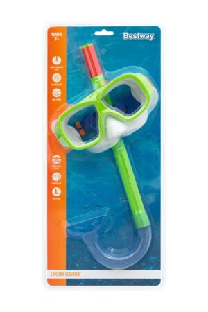 SET SNORKEL CLASICO BESTWAY SURTIDO 7 ANOS VR2 24035 SET VERDE