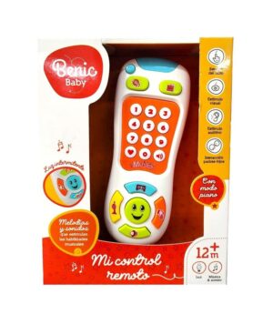 CONTROL REMOTO BENIC BABY C/ SONID0 LUZ VR3 BB047 BLANCO Y NARANJA - Imagen 2