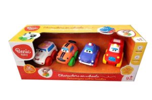 SET X 4 VEHICULOS PLASTISOL BENIC BABY VR2 BB150-A SET CON AUTO POLICIA - Imagen 3