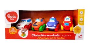 SET X 4 VEHICULOS PLASTISOL BENIC BABY VR2 BB150-A SET CON AUTO POLICIA - Imagen 2