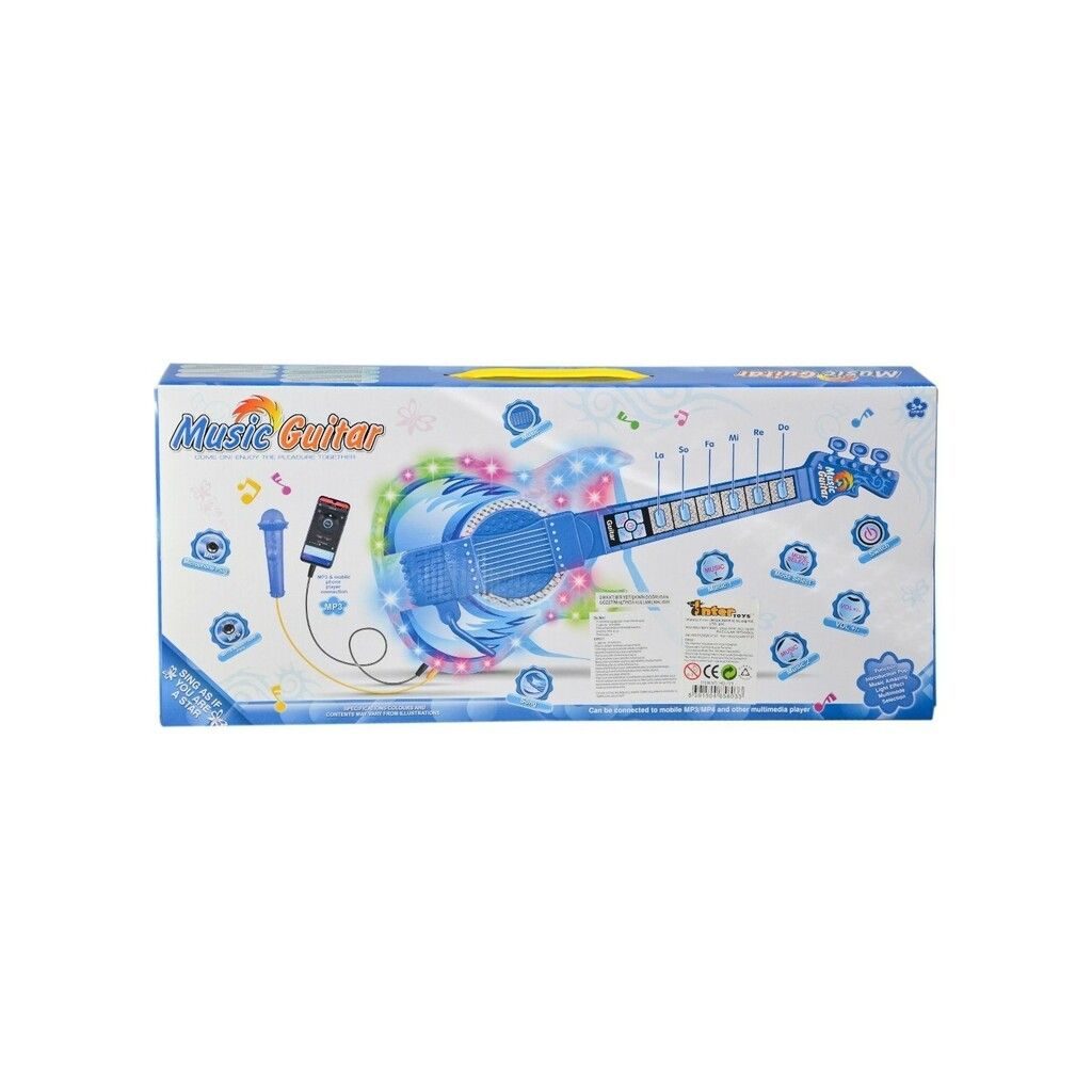 GUITARRA MUSICAL MP3 CON LENTES Y MICROFONO VR1 HD-773 AZUL - HD-773 - Imagen 7