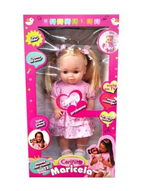 CARINITO MARICELA HABLA FRASES VR12 0495 VESTIDO ROSA CON FLORES - Imagen 4