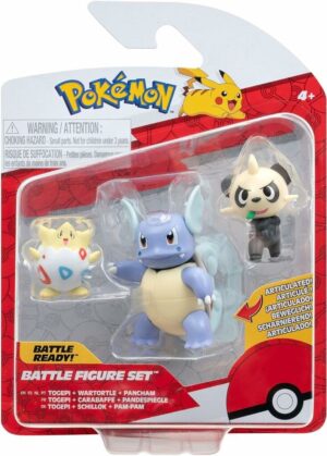 FIGURAS X3 POKEMON EN BLISTER SURTIDOS VR12 95155 TOGEPI - WARTORTLE - PANCHAM