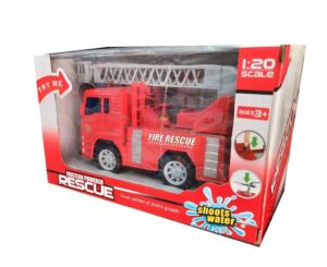 CAMION BOMBERO 1:20 FRICCION CON LUZ SONIDO AGUA COD 661-03