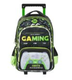 MOCHILA FOOTY CARRO LEVEL UP GAMING LUZ LED 18 VR1 F3261 VERDE