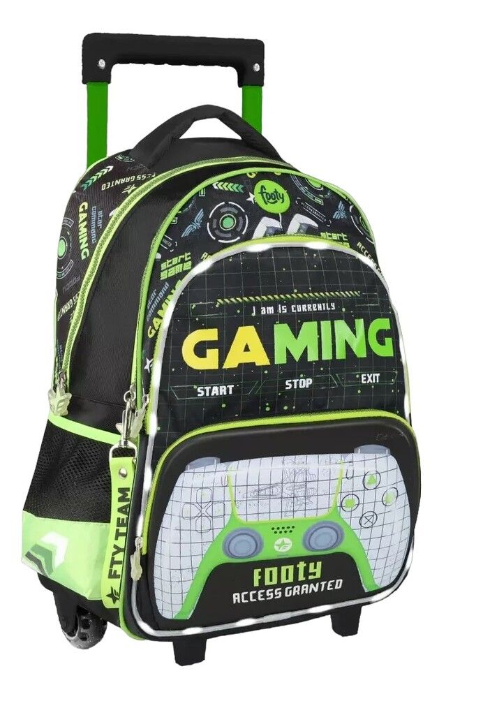 MOCHILA FOOTY CARRO LEVEL UP GAMING LUZ LED 18 VR1 F3261 VERDE - Imagen 3