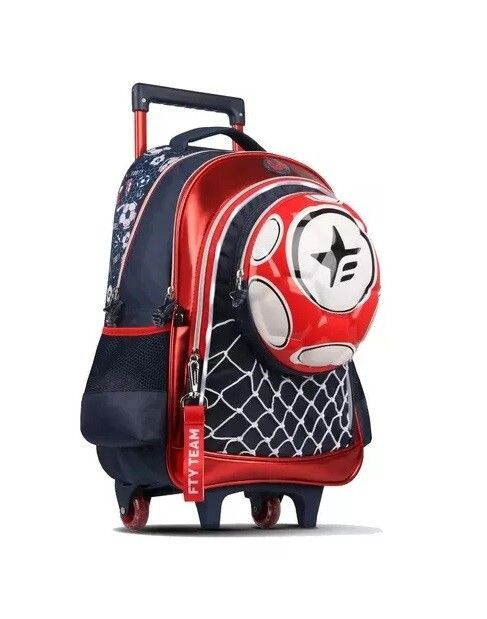 MOCHILA FOOTY CARRO PELOTA LUZ LED 18 VR2 F1751 ROJA - Imagen 2