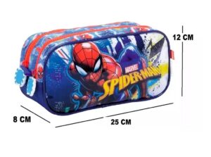 CARTUCHERA PORTA LAPIZ DOBLE SPIDERMAN COD 11736 - Imagen 2