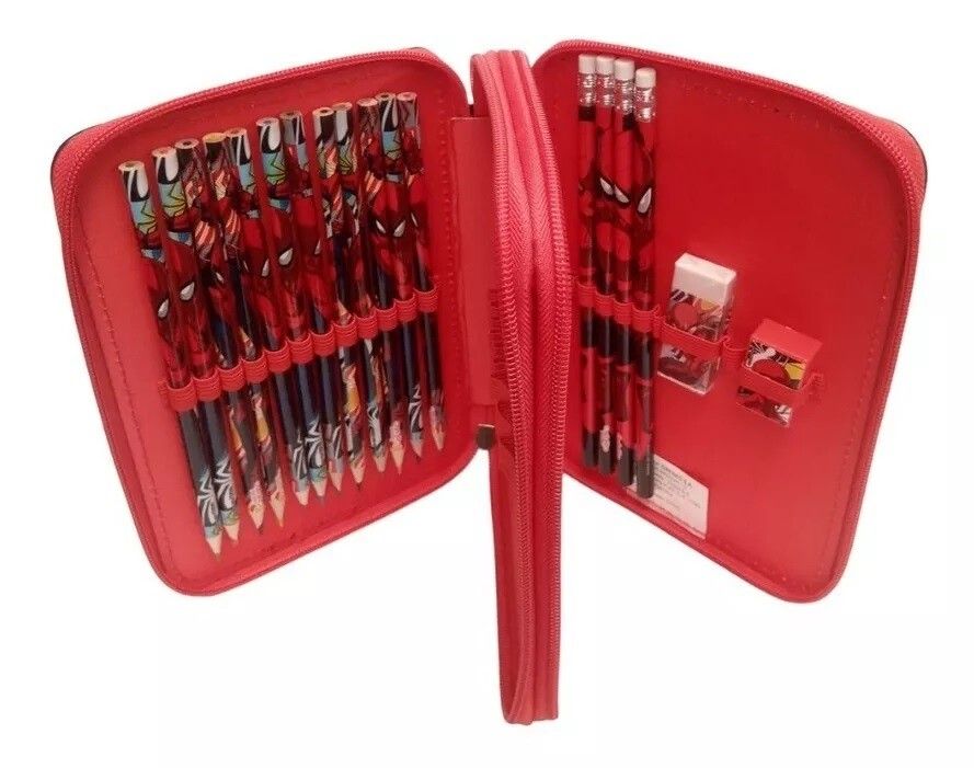 CARTUCHERA PVC SPIDERMAN 2 PISOS C/ UTILES COD HA589 - Imagen 2