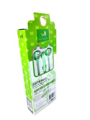 AURICULARES ESTEREO INFANTILES OREJAS DE GATO VR2 RE-1002 VERDE - Imagen 2