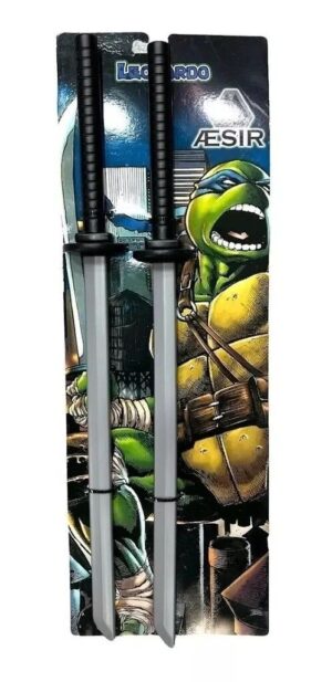 SET X 2 ESPADAS PLASTICO  LEONARDO TORTUGAS NINJA COD 141 - Imagen 7