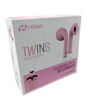 AURICULAR BLUETOOTH ROSA C/ ESTUCHE CARGADOR COD NG-BTWINS5SRS - Imagen 4