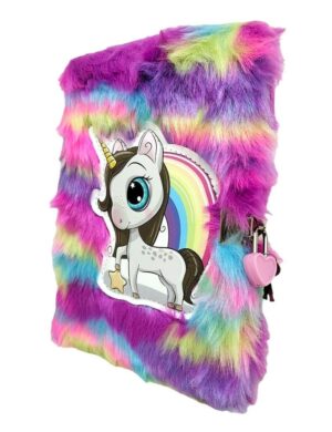 DIARIO INTIMO PELUCHE VARIOS MODELOS VR1AND-2551 UNICORNIO ARCOIRIS - Imagen 2