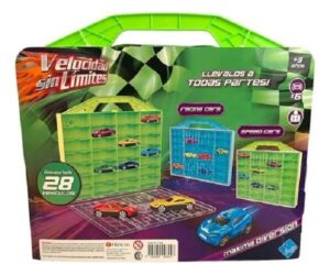 VALIJA GUARDA HASTA 28 AUTOS CON 6 INCLUIDOS VR2 7758 VALIJA VERDE - Imagen 2