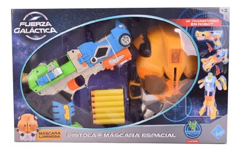 SET ARMA TRANSFORMERS CON MASCARA LUMINOSA COD 6803